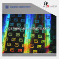 holographic sheet for holographic plastic film